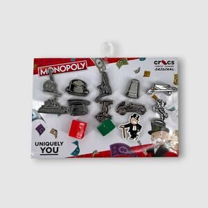 Crocs x Monopoly Jibbitz Charms 13-Pack Board Game Tokens Shoe Accessories NWT